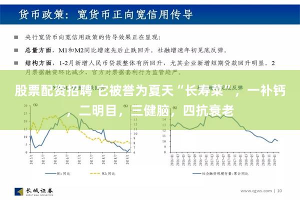 股票配资招聘 它被誉为夏天“长寿菜”，一补钙，二明目，三健脑，四抗衰老