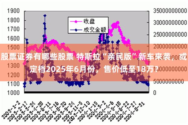 股票证券有哪些股票 特斯拉“亲民版”新车来袭，或定档2025年6月份，售价低至18万？